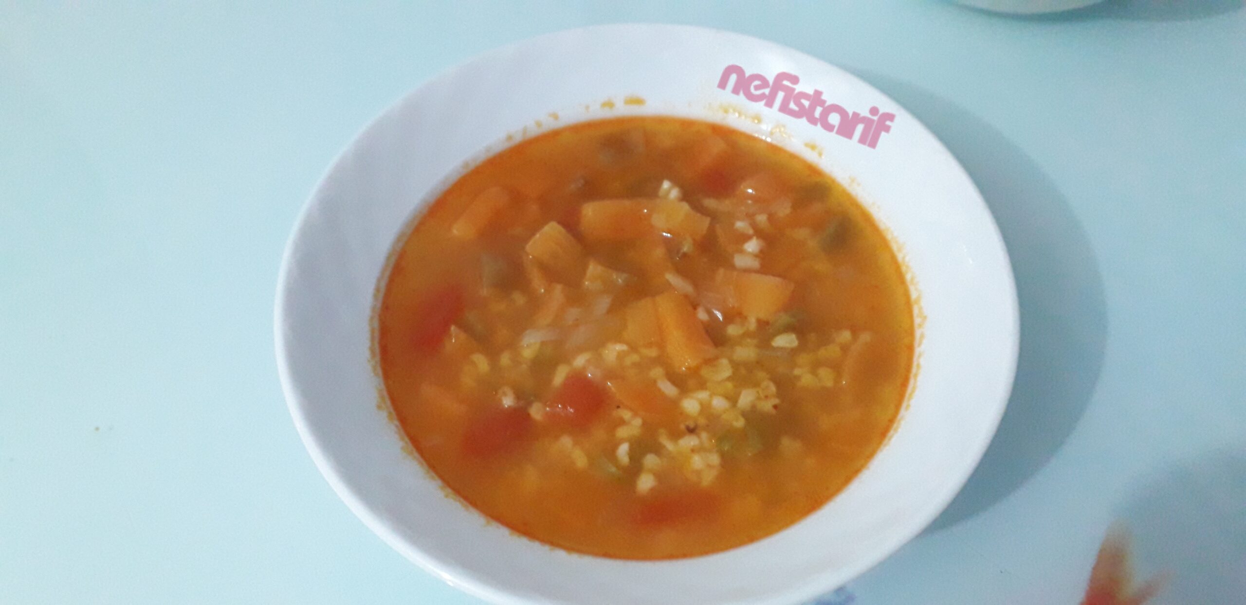 Nefis Patlıcanlı Bulgur Çorbası